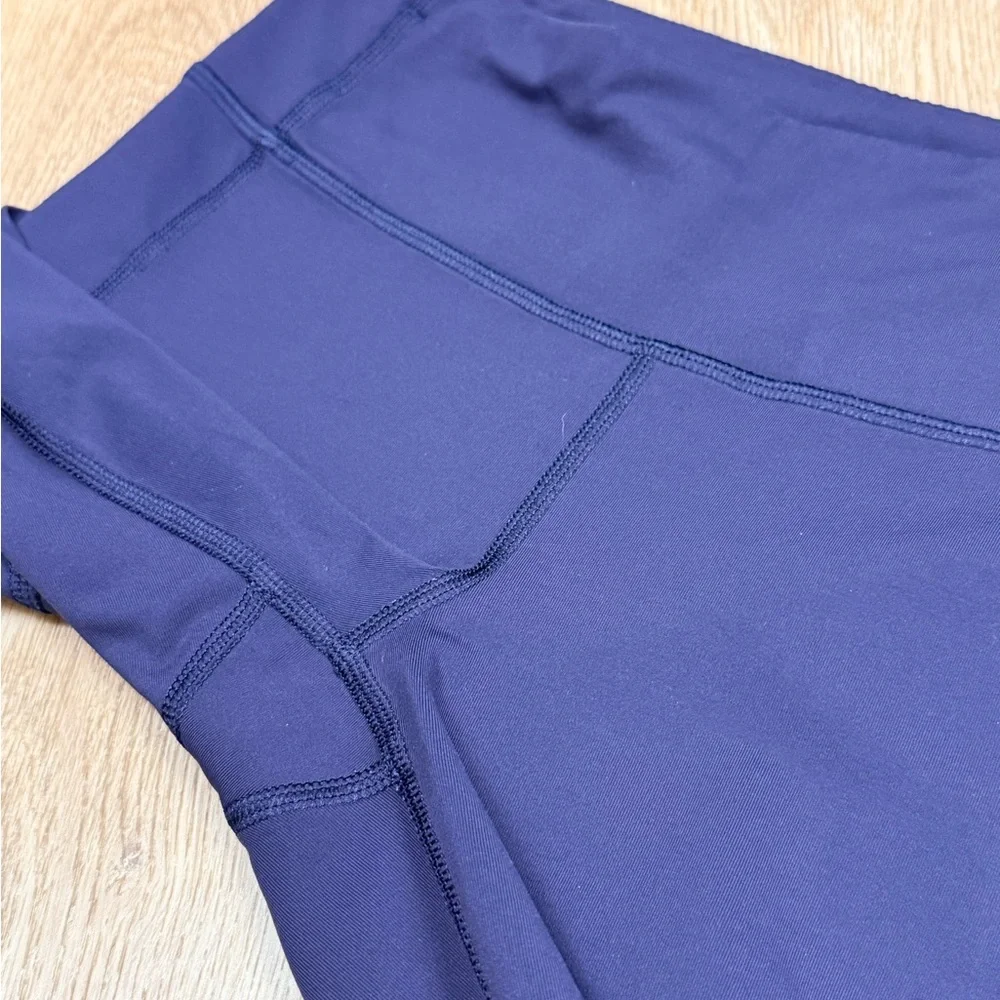 Lululemon Pace Rival Crop Running Leggings with Pockets Midnight Navy Size 4 - Picture 9 of 9